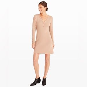 Club Monaco Wool Evangah Sweater Dress in Camel